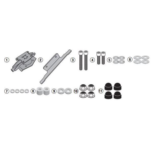 Givi Kit montaggio PLXR2139 senza l'attacco bauletto Yamaha Tracer 900GT 2018>