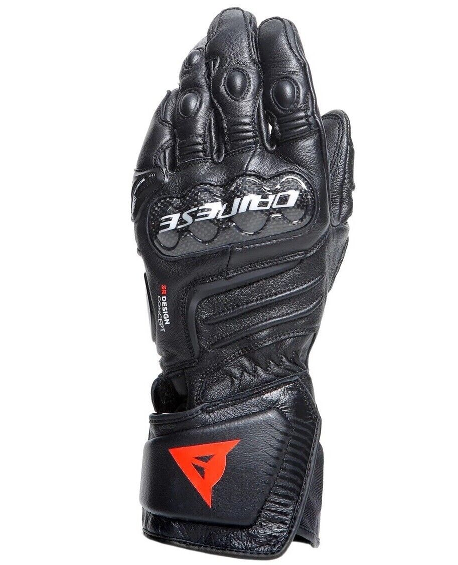 GUANTI MOTO GLOVES DAINESE CARBON 4 LONG SPORT RACING BLACK NERO  TG S