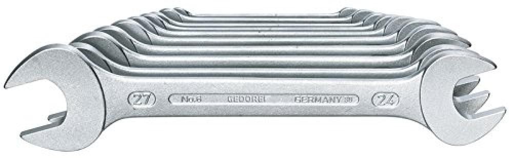 (TG. 6 - 27 , 10-teilig) Gedore 6-10 - Set 10 chiavi fisse doppie, 6-27 mm - NUO