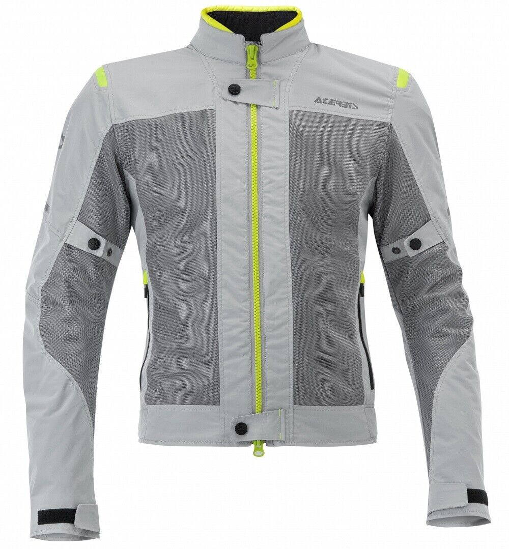GIACCA MOTO ACERBIS ESTIVA RAMSEY CE VENTED 2.0 GRIGIO GIALLO FLUO TG XXL