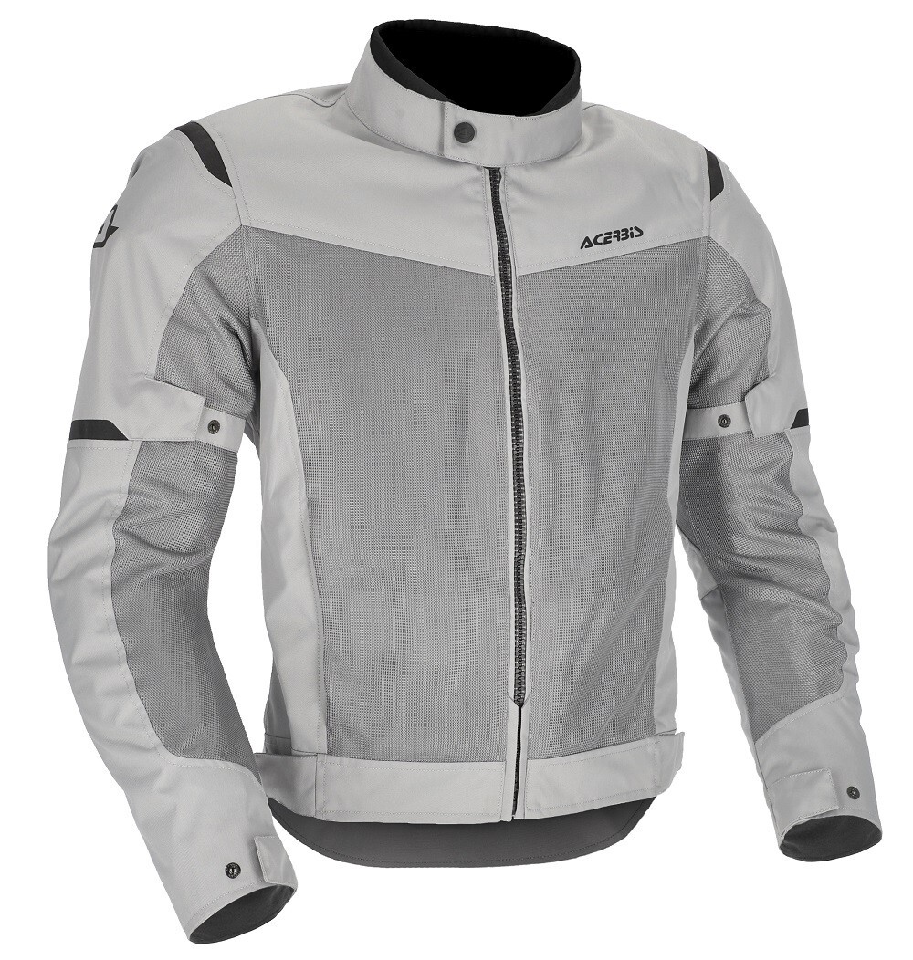 GIACCA MOTO ACERBIS ESTIVA TRAFORATA NEW CE RAMSEY VENTED 2.0 GRIGIO NERO TG L