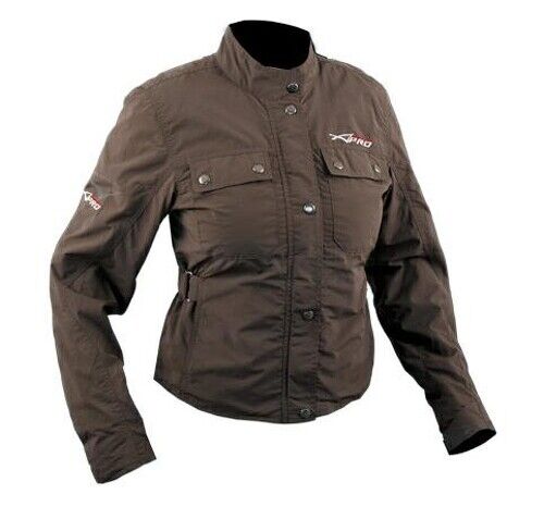 Ladies Scooter Textile Jacket CE Armour Waterproof Motorbike Motorcycle Brown M