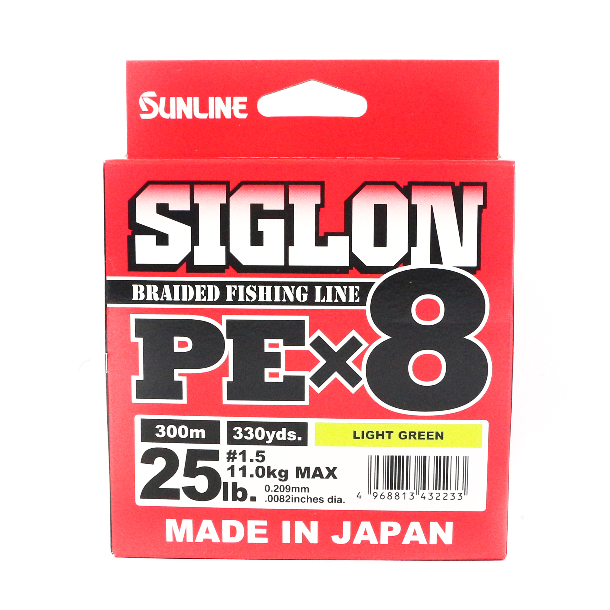 Sunline P.E Linea X8 Siglon 300M P.E 1.5 25LB Lime Green (2233)