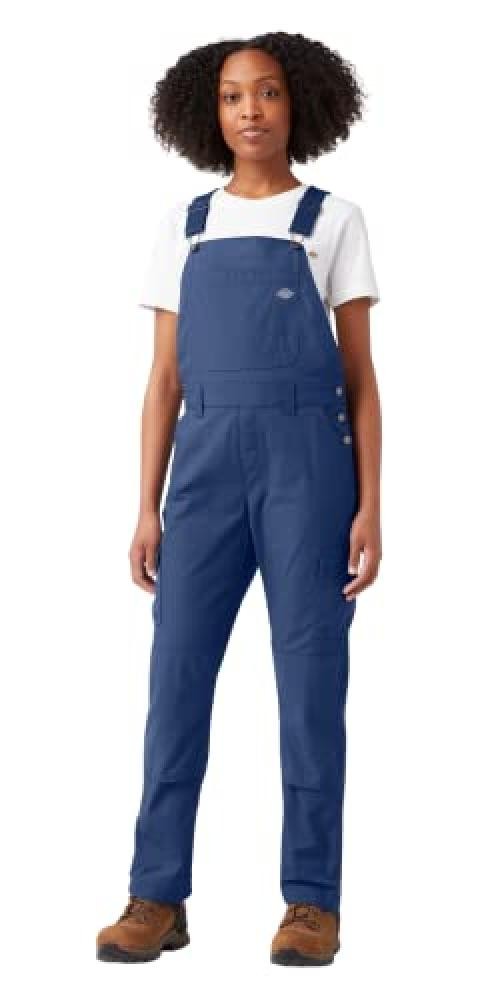 (TG. M) Dickies Rinsed Utility Bib Overalls, Overall Donna, Blu (Indigo Rinse),