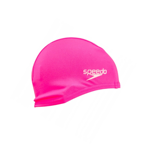 SPEEDO JUNIOR POLIESTER CAP CUFFIA DA NUOTO DA BAMBINA piscina pink fluo