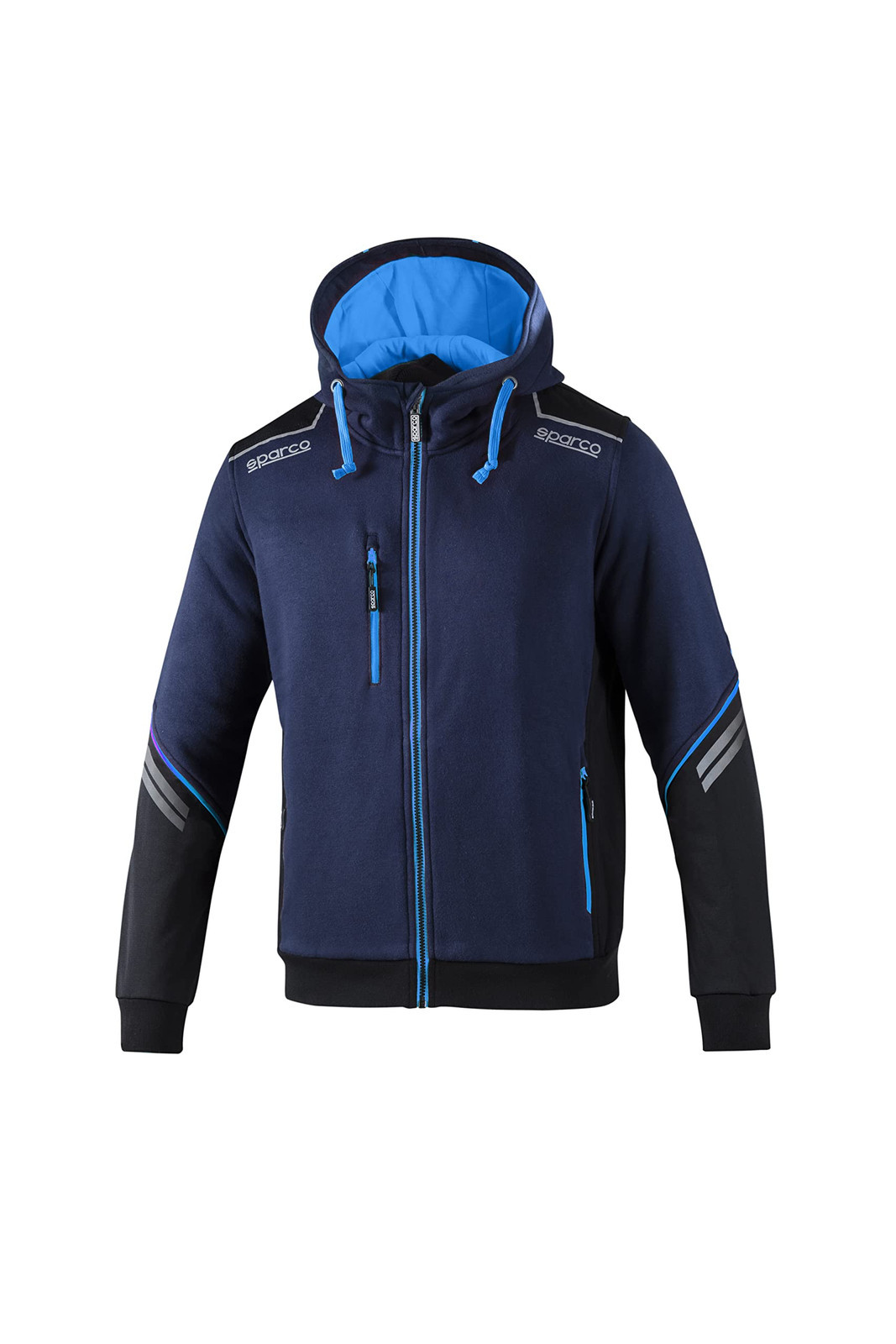 Sparco Zip Up Hoodie Tw Size M Navy/Bl Sweatshirt, Blue, M