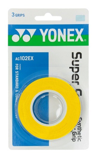 Yonex Ac 102Ex Super Grap Overgrip Yellow 3Pz AC102EX YEL