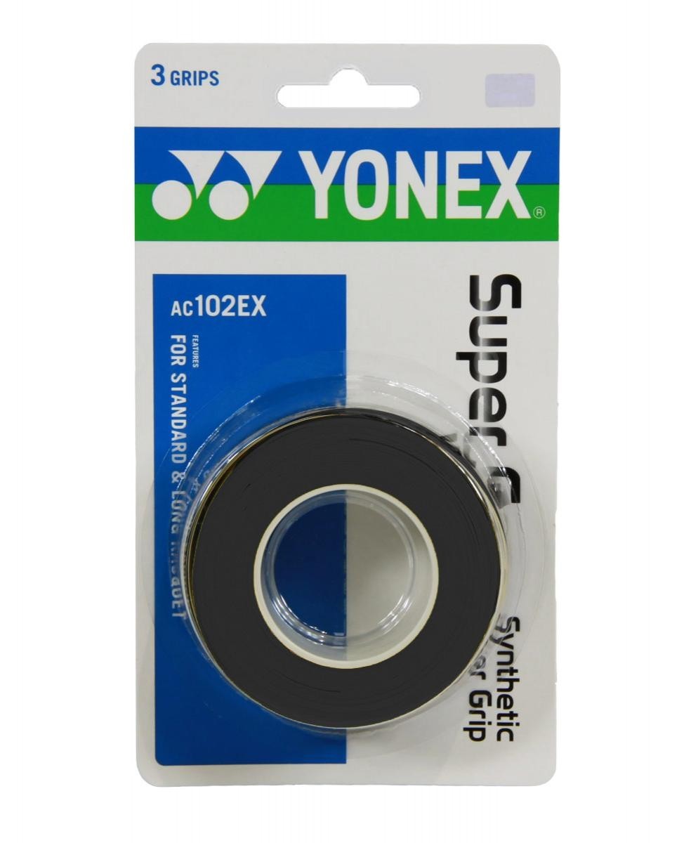 Yonex Ac 102Ex Super Grap Overgrip Nero 3Pz AC102EX N