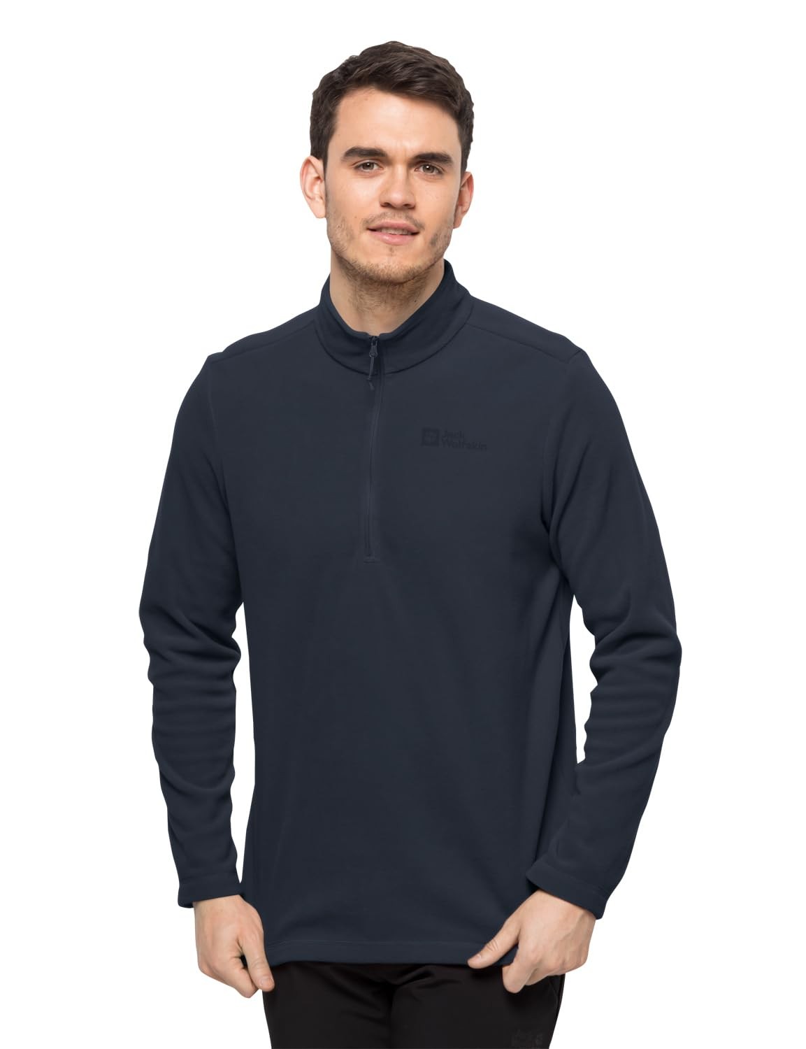 Jack Wolfskin Taunus Hz, Maglione Uomo, Blu Notte, Bluza Polarowa XL