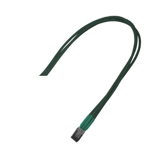Nanoxia 900500017 3-Pin Molex Verlängerungskabel, 30 cm, Grüner Einzelsleeve