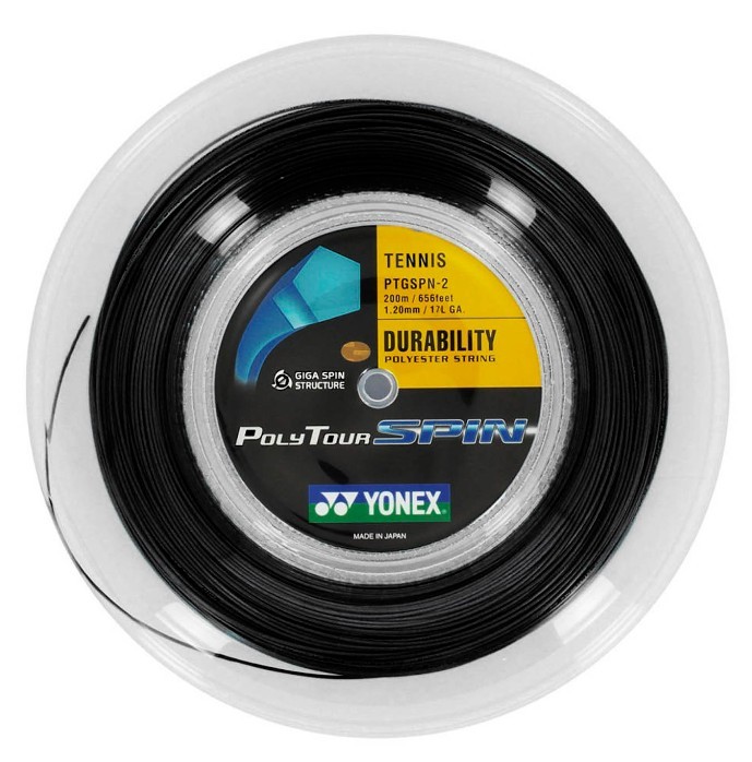 Yonex Matassa Corda Polytour Spin Black 200 Mt. 1.25 Mm PTGSPN-2 007