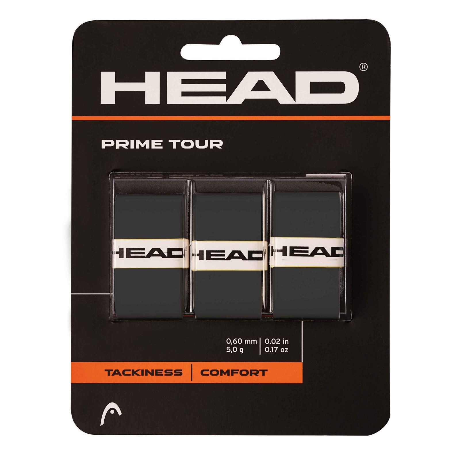 Head Prime Tour 3 Pack Overgrip Black Black