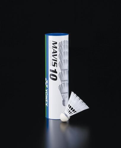 Yonex Mavis 10 Shuttles (Tube of 6) White White