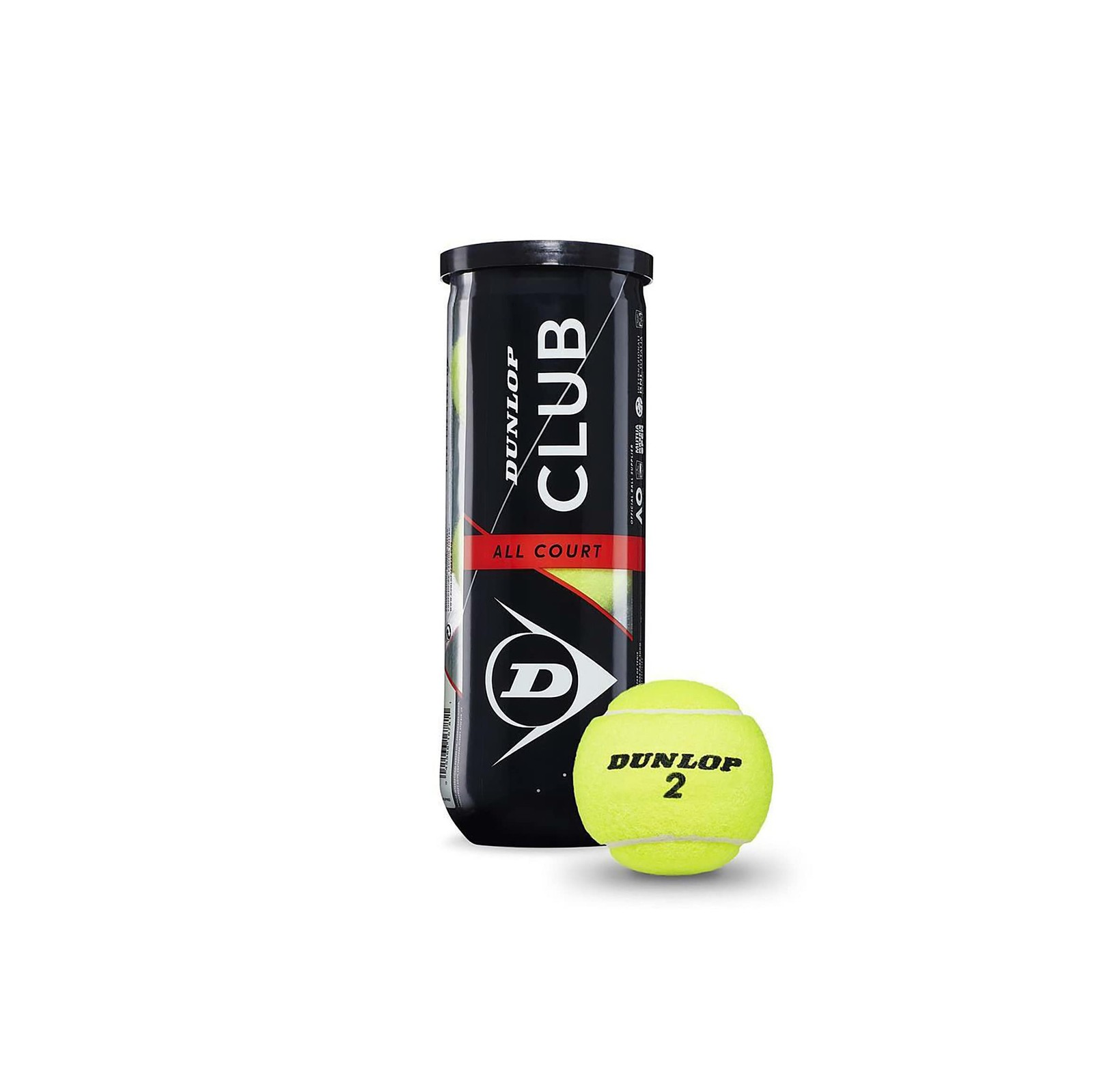 DUNLOP Tennis Ball Club All Court - for Clay, Hard Court and Grass 3 Balls