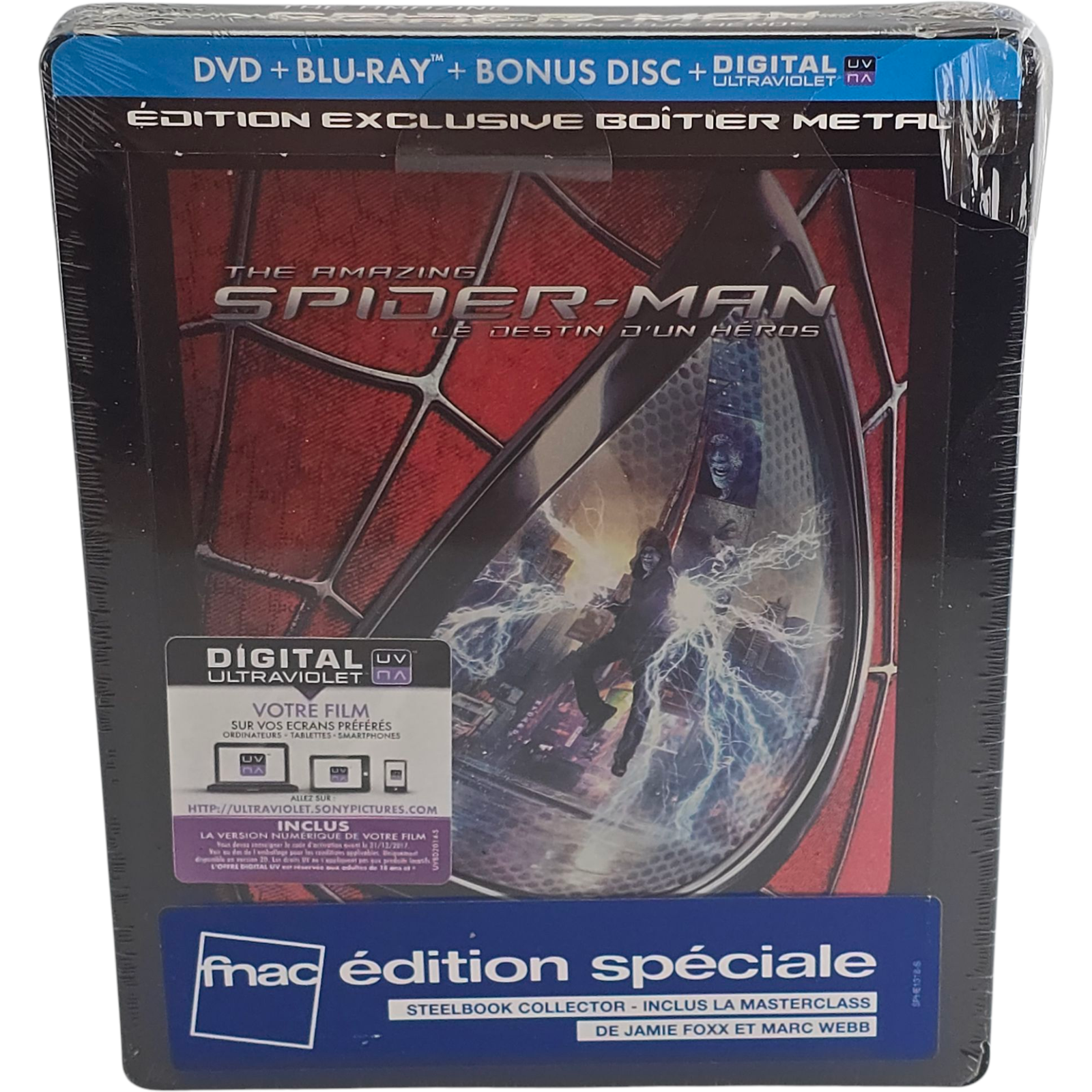 The Amazing Spider-Man 2 Blu-Ray + DVD SteelBook Limitato Débossé Fnac 2014 Lib