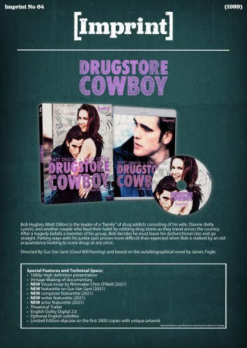 Drugstore Cowboy (Imprint) [Region B] [Blu-ray] - DVD - New