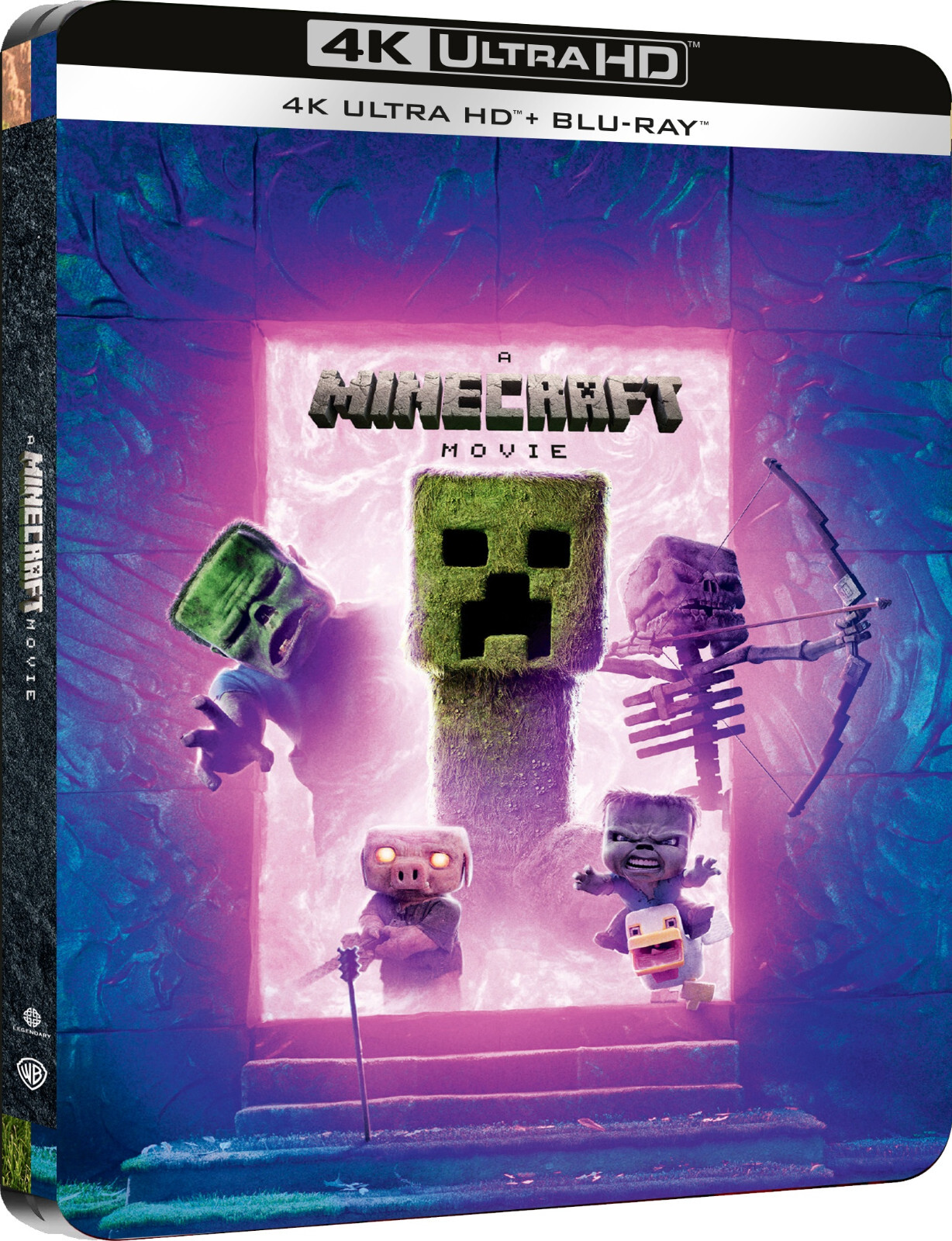 Un film Minecraft - Steelbook 4 Portal (4K Ultra HD + Blu-Ray Disc - Steelbook)