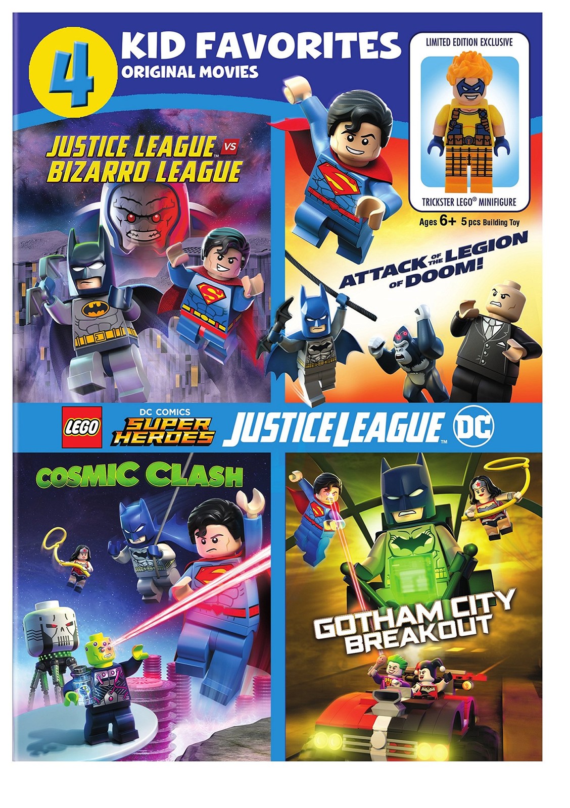 4 Kid Favorites: LEGO DC Super Heroes (DVD w/Figurine) (DVD) Various