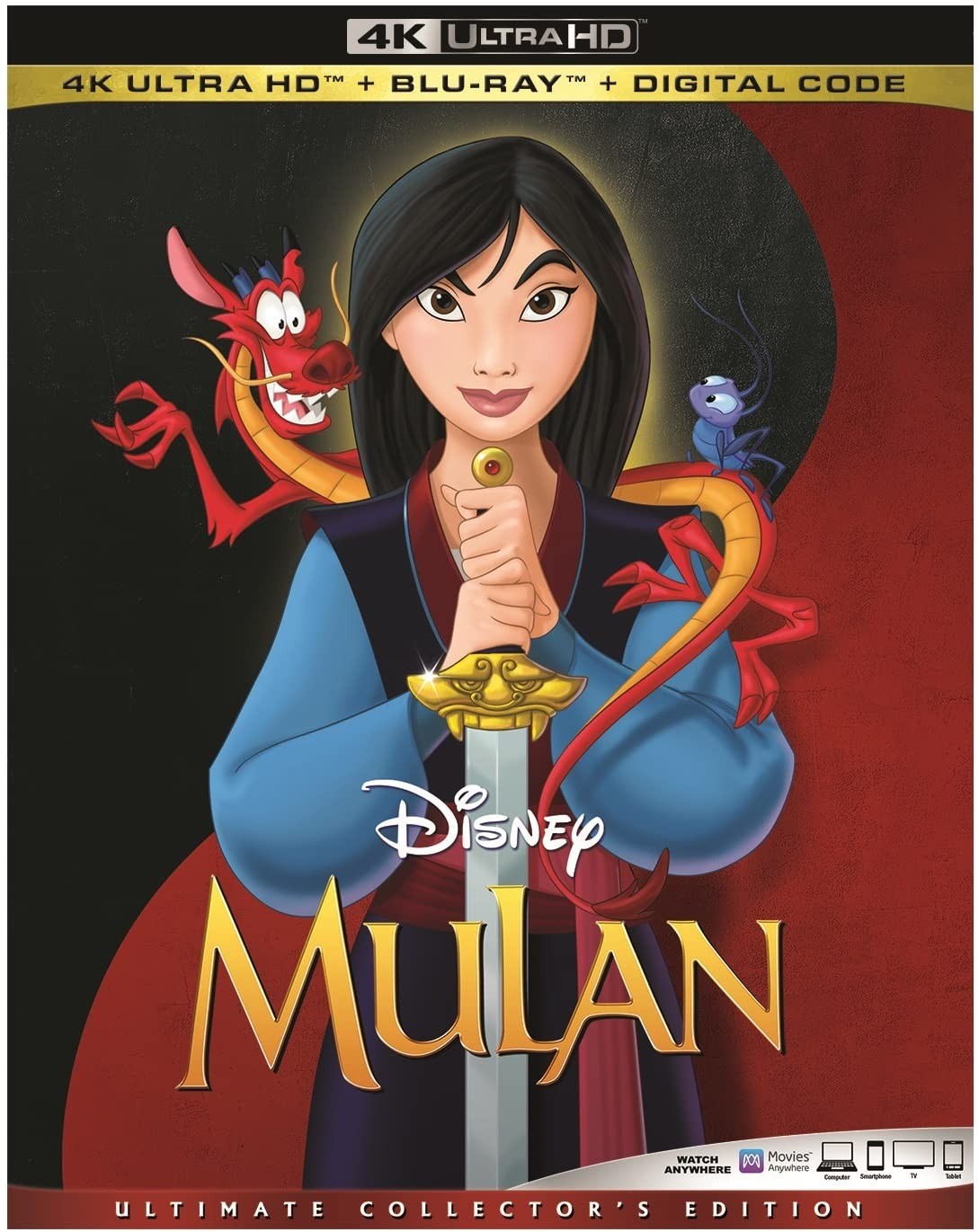 MULAN (4K UHD Blu-ray) Ming-Na Wen Lea Salonga B.D. Wong Donny Osmond Barry Cook