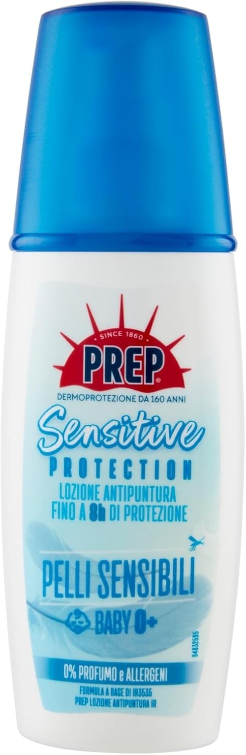 PREP L'ANGELICA LOZIONE REPELLENTE SENSITIVE 8 ORE DA ZANZARE COMUNI BABY 0+ 100