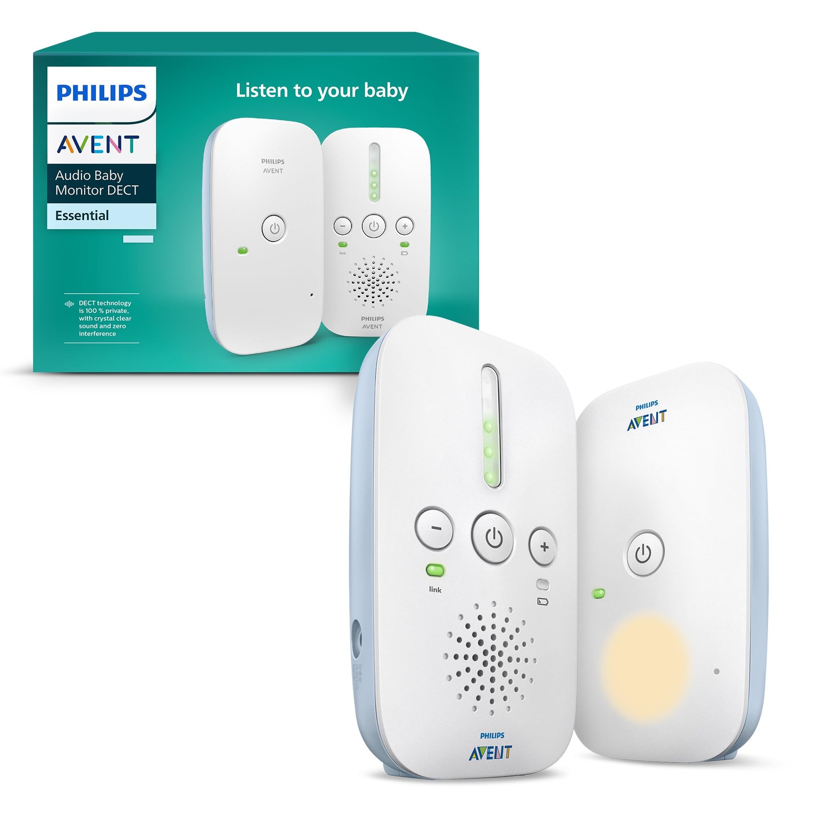 Philips Avent DECT Audio Baby Monitor, audio bidirezionale, nessuna interferenza