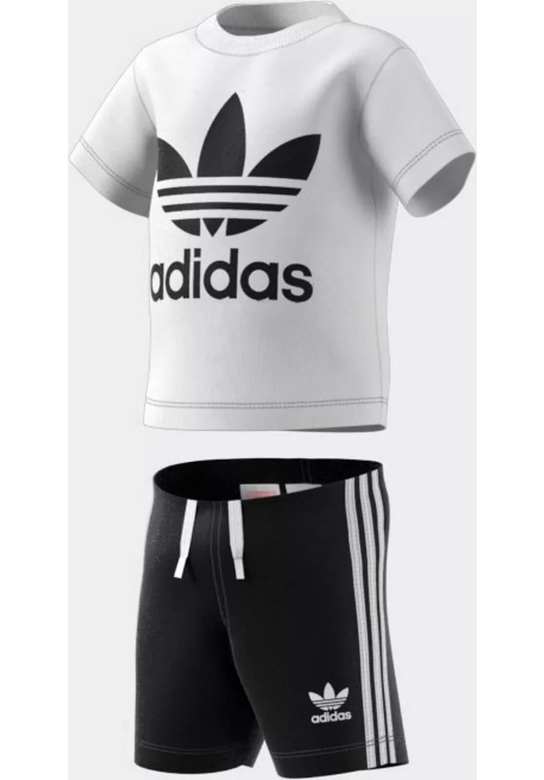 Set pantaloncini ADIDAS neri + maglietta bianca taglia 6 mesi