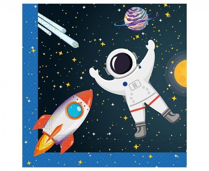Tovaglioli di carta Rocket Space 33 x 33 cm 20 pz