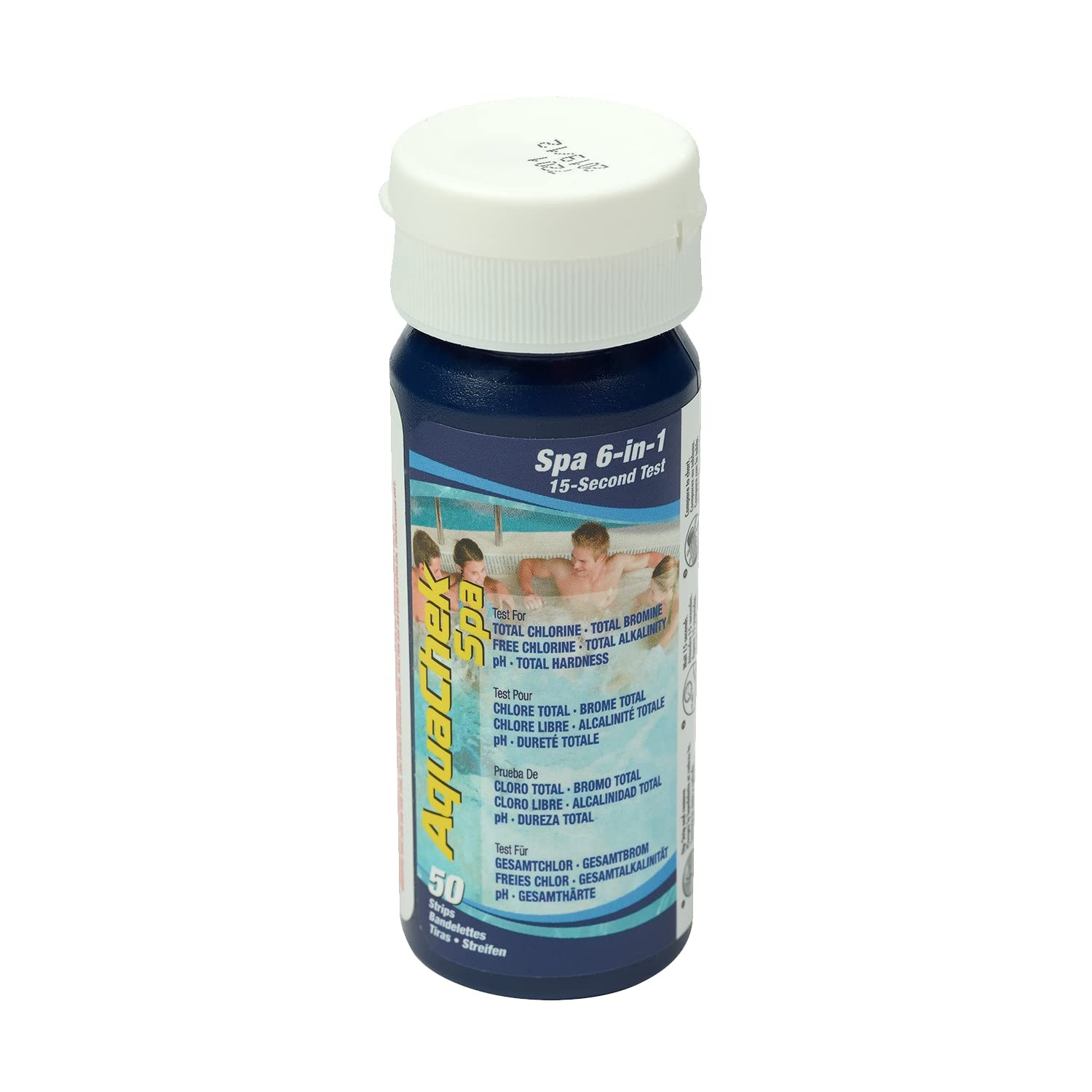 Aquachek - Tester per Spa 6 in 1 per cloro/bromo, colore: Blu/Bianco (u6f)