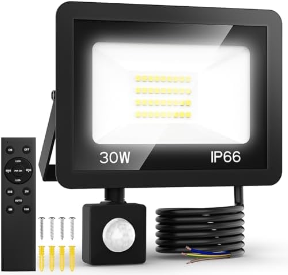 Security Lights Outdoor Motion Sensor â€" 30W Pir LED Floodlight Outside Light M
