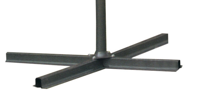 Base Ombrellone Metallo Croce Sostegno CM 100x100 Tubo Ø 46mm Giardino PAPILLON