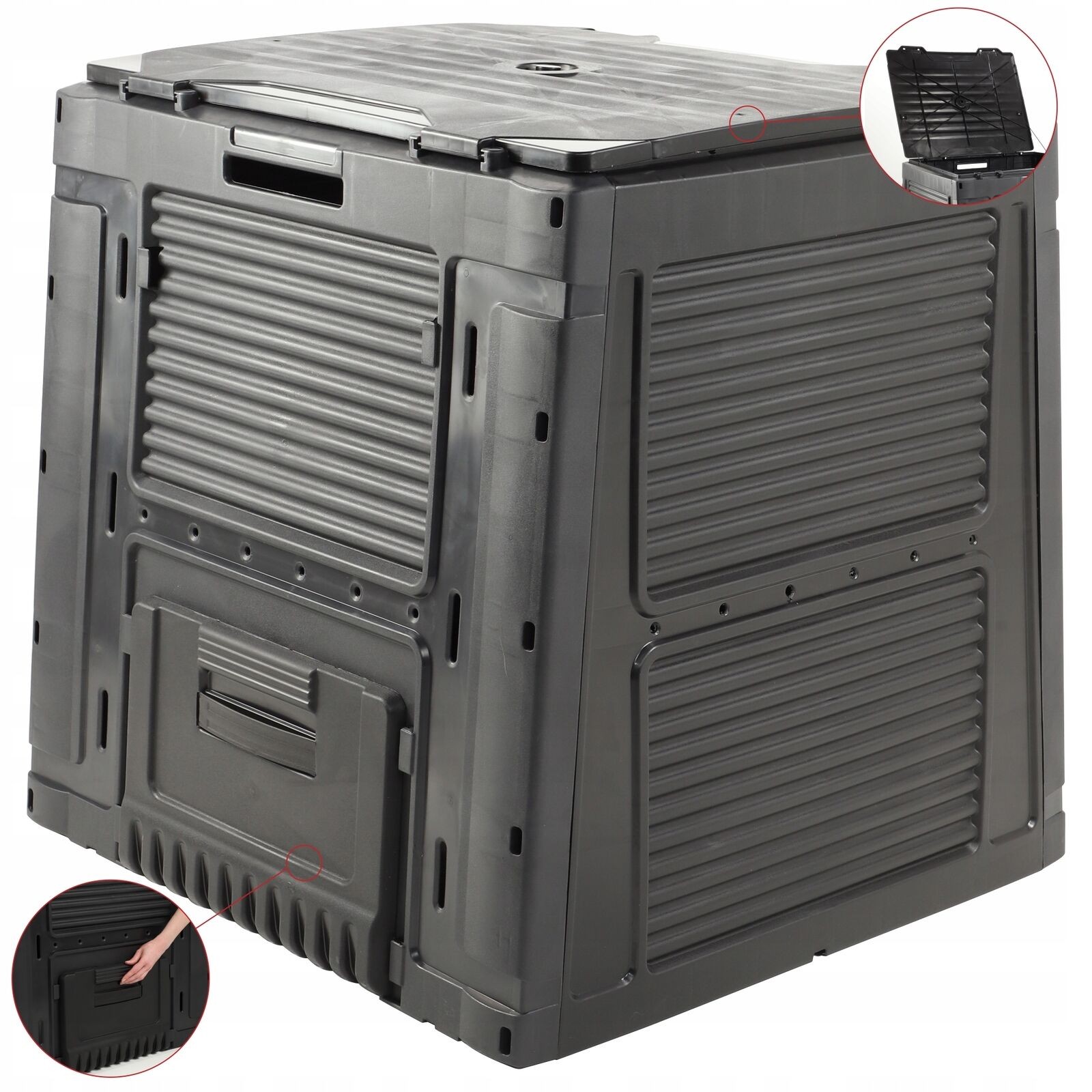 Keter 470L compost da giardino, nero