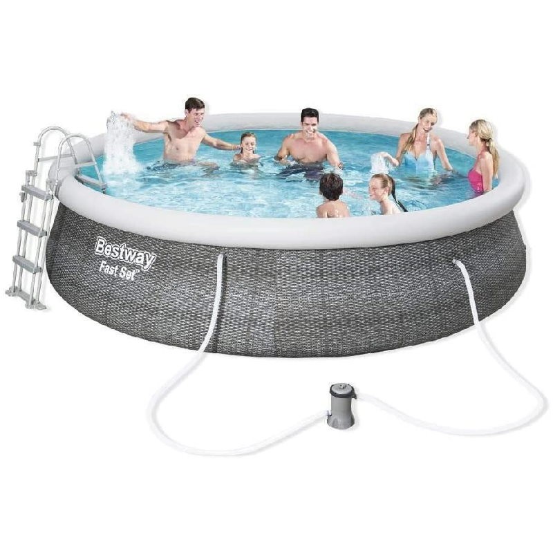 BESTWAY Piscina Bestway fuori terra autoportante fast set 457x107 cm con pompa f