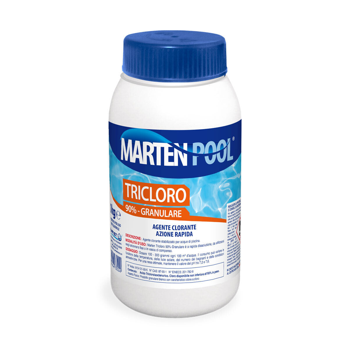 MARTEN CLORO TRICLORO - 1KG - 90% - GRANULARE - PISCINE