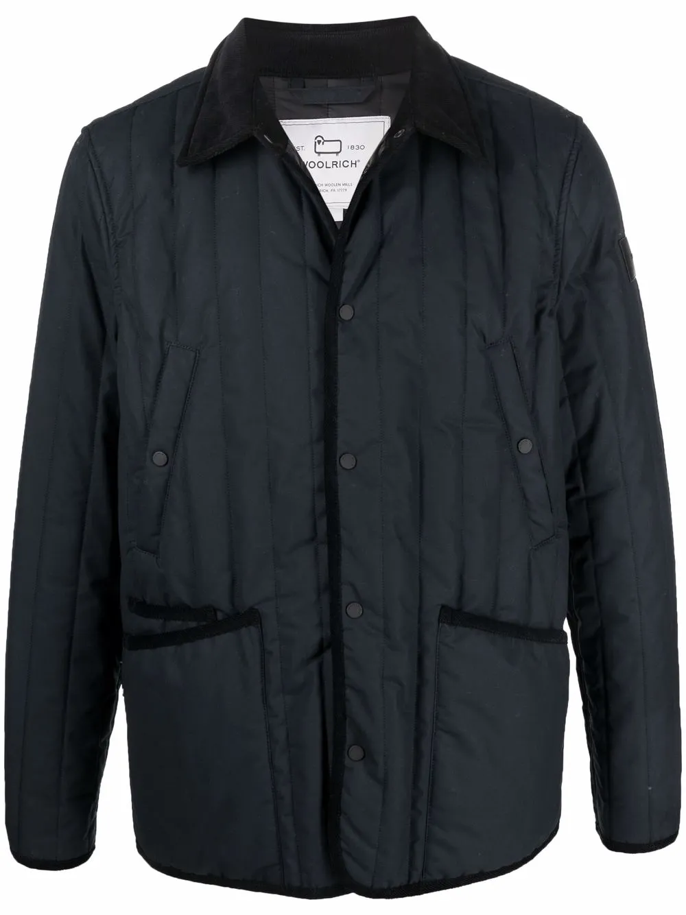 Woolrich Giacca-camicia trapuntata WOOLRICH x British Millerain Barrier - 3989 MELTON BLUE
