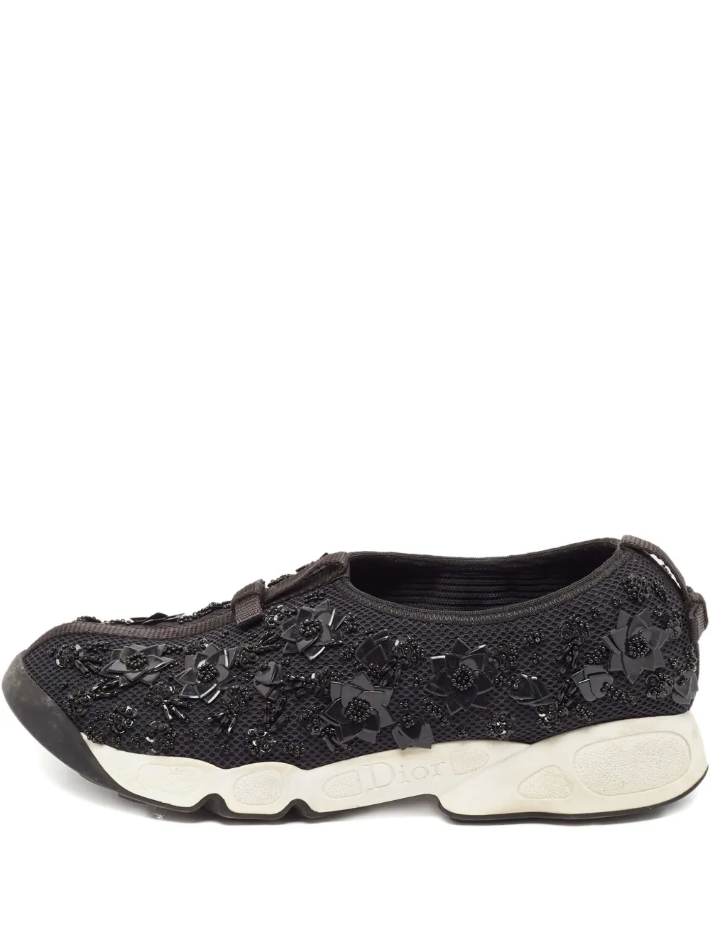Christian Dior Pre-Owned mesh embellished sneakers - Nero