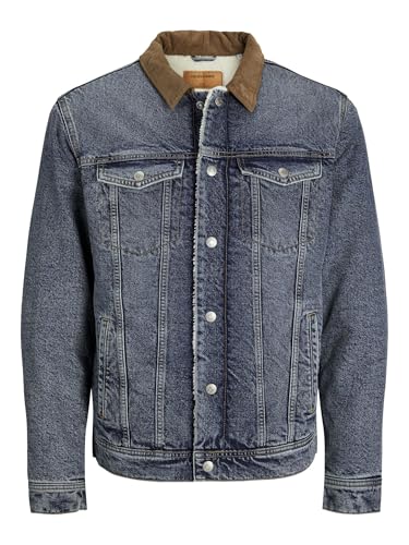 Jack & Jones Jjijean W Sherpa Wi 200 Sn Giacca Corta, Blu Denim, L Uomo