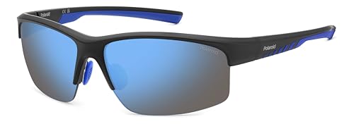 Polaroid Pld 7018/N/S Occhiali Da Sole, Matte Black Blue, 0 Uomo