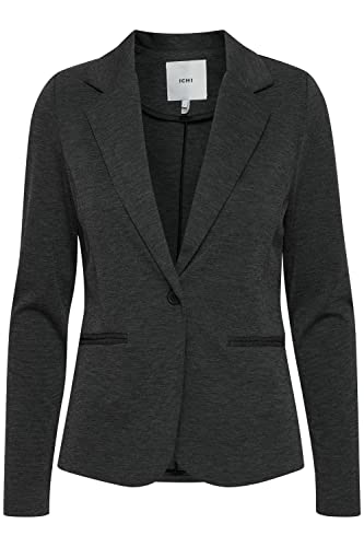 Ichi Kate Bl, Blazer Donna, Grau (Dark Grey Melange 10021), 38 (Talla Produttore: M)