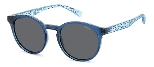 Polaroid Kids Pld 8061/S Occhiali, Blu (Blue Azure), 46/18/130 Unisex-Bambini E Ragazzi