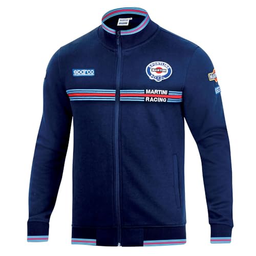 Sparco 01278Mrnr5Xxl Martini Racing Felpa, Blu, Standard Unisex Adulto, Azul Marino, Xxl