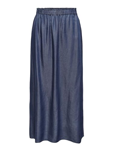 Only Onlpema Venedig Long Skirt Dnm Qyt Noos Gonna, Blu Jeans Scuro, M Donna