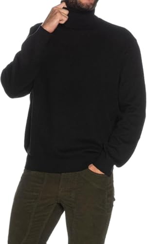 Armani Exchange Maglioncino A Collo Alto Nero Da Uomo Con Lavorazione Bucherellata L
