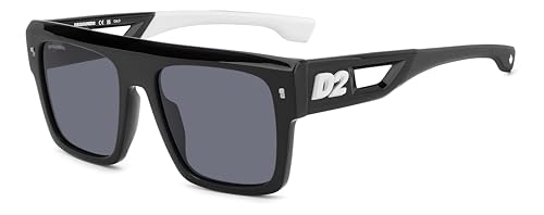 Dsquared2 D2 0127/S Occhiali, 80S/Ir Black White, 56 Uomo