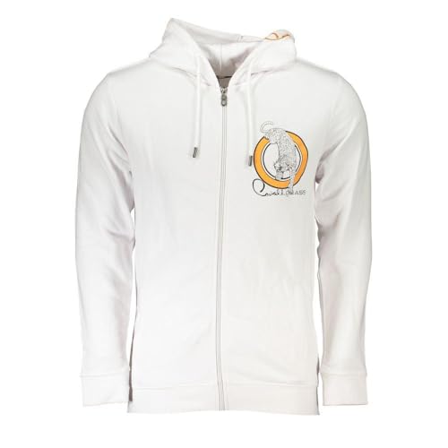 Cavalli Class White Cotton Sweater S