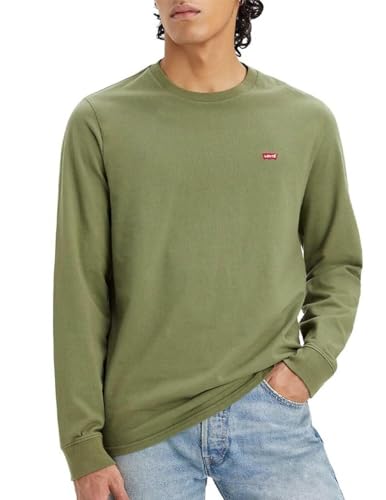 Levi'S Long-Sleeve Original Housemark Tee, Uomo, Bluish Olive, L