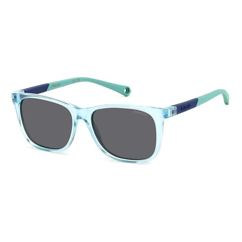 Polaroid Kids Pld 8058/S Occhiali Da Sole, Azzurro, 50 Bambini E Ragazzi
