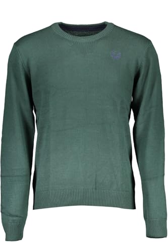 Gian Marco Venturi Maglioncino Uomo Con Toppe, Vari Colori, Maglioncino Casual Tinta Unita (M, Verde)