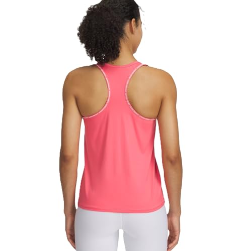 Under Armour Donna Tech Knockout Tank, Top Sportivo Donna, Canottiera Sportiva Leggera, Traspirante E Ottima Per L'Allenamento, Rosa / Bianco, Xs