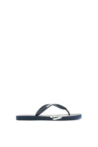 Emporio Armani Bold Eagle Logo Flip Flops, Flip-Flop Unisex - Adulto, Multicolore (Navy+White), 36 Eu