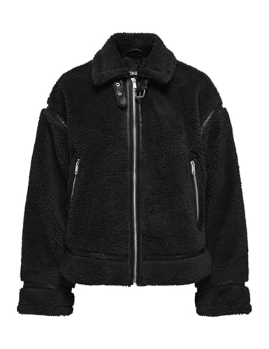 Only Onlmichelle-Giacca Teddy Otw, Nero, M Donna